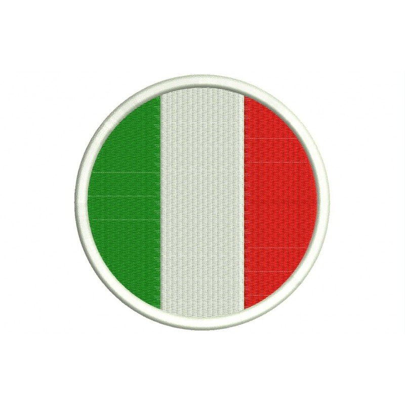 Italy round woven flag