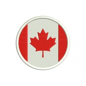 Canada round woven flag
