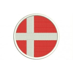 Denmark round woven flag