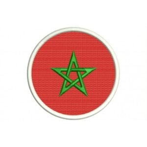 Morocco round woven flag