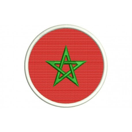 Morocco round woven flag